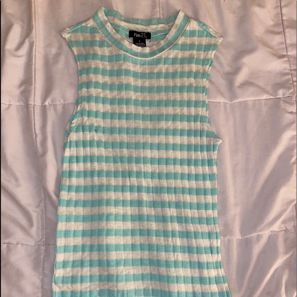BUNDLE- two striped high neck tank tops